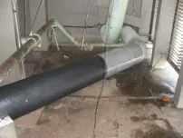 Tubulação · casa de bombas — depois